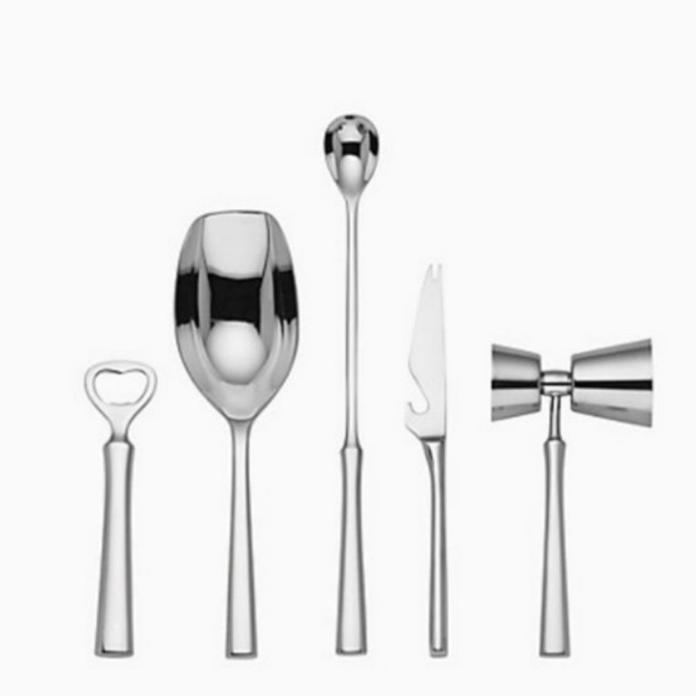 kate spade malmo 5 piece silver bar set new in box